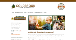 Desktop Screenshot of coldbrookresortcampgrounds.com